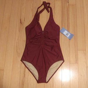 NWT Sun and Sea one piece halter style top  bathing suit size 12
